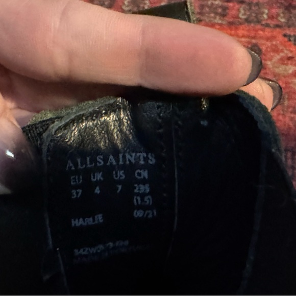 ALL SAINTS GREEN AND BLACK CHELSEA BOOT 7 37 - Picture 9 of 9